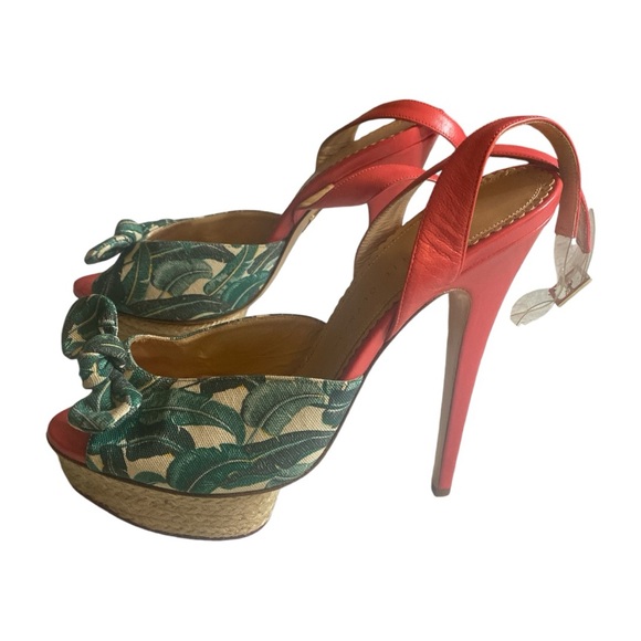 Charlotte Olympia Serena Banana Leaf Sandal Herls - Picture 4 of 14